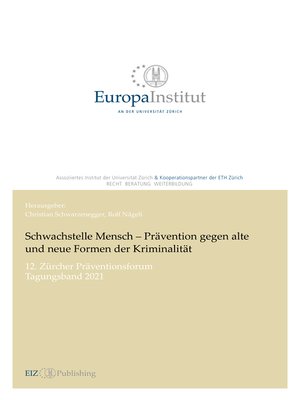 cover image of Schwachstelle Mensch – Prävention gegen alte und neue Formen der Kriminalität